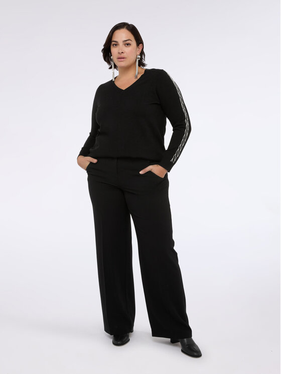 Fiorella Rubino Fiorella Rubino Sweter M094L008367N033 Czarny Regular Fit