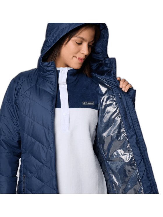 Columbia Columbia Kurtka przejściowa Heavenly ong Hooded Jacket 1738161464 Granatowy Regular Fit