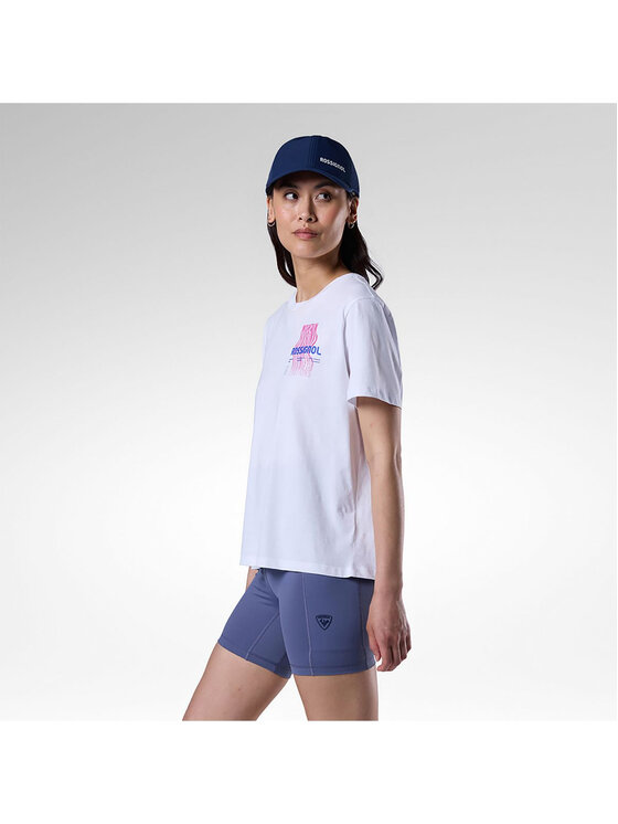 Rossignol Rossignol T-Shirt W Graphic Waterfall Tee Biały Relaxed Fit