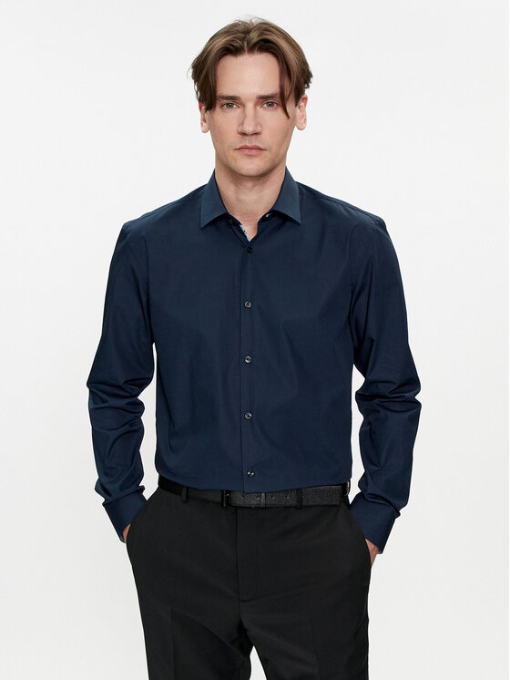 HUGO Hugo Košile Koey 50513889 Tmavomodrá Slim Fit
