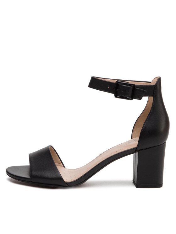 Clarks deva mae black leather online