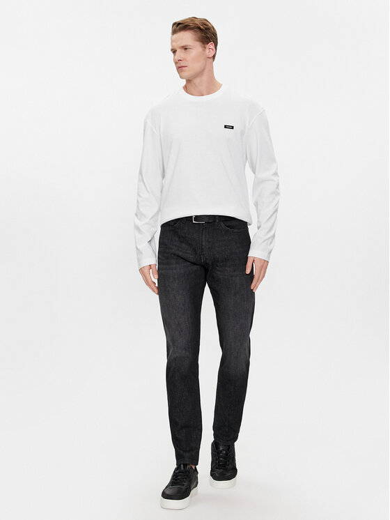 Calvin Klein Calvin Klein Longsleeve K10K111847 Biały Regular Fit