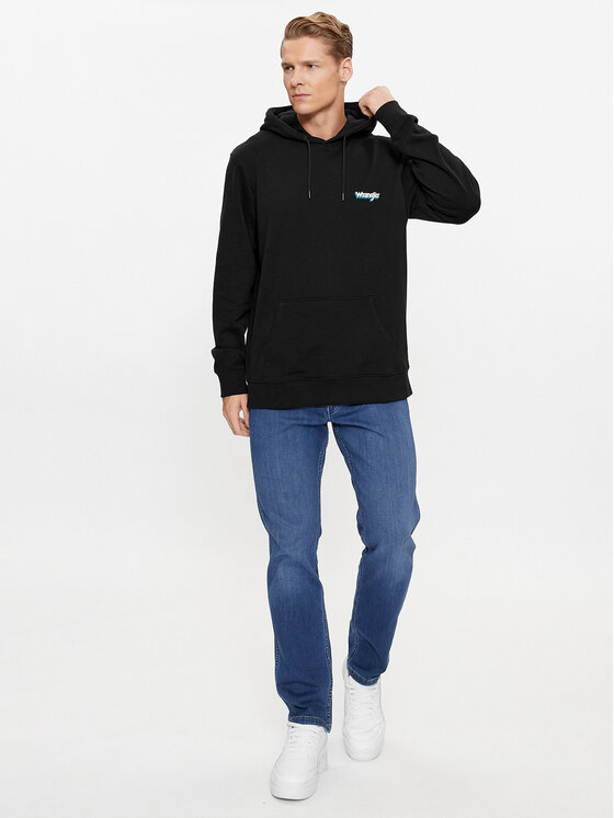 Wrangler Wrangler Majica dugih rukava 112343376 Crna Regular Fit