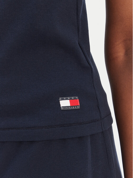 Tommy Hilfiger Tommy Hilfiger Top UW0UW06308 Tmavomodrá Regular Fit