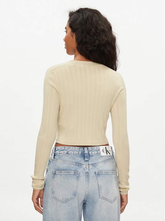 Calvin Klein Jeans Calvin Klein Jeans Pletena jopica J20J223149 Zelena Slim Fit