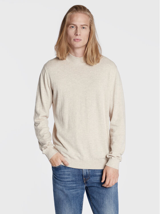 Wrangler Wrangler Sweter W8D12PC17 112321351 Beżowy Regular Fit