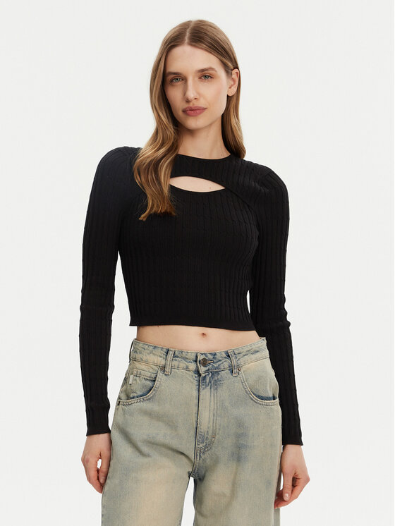 ONLY ONLY Sweater Meddi 15339582 Fekete Cropped Fit