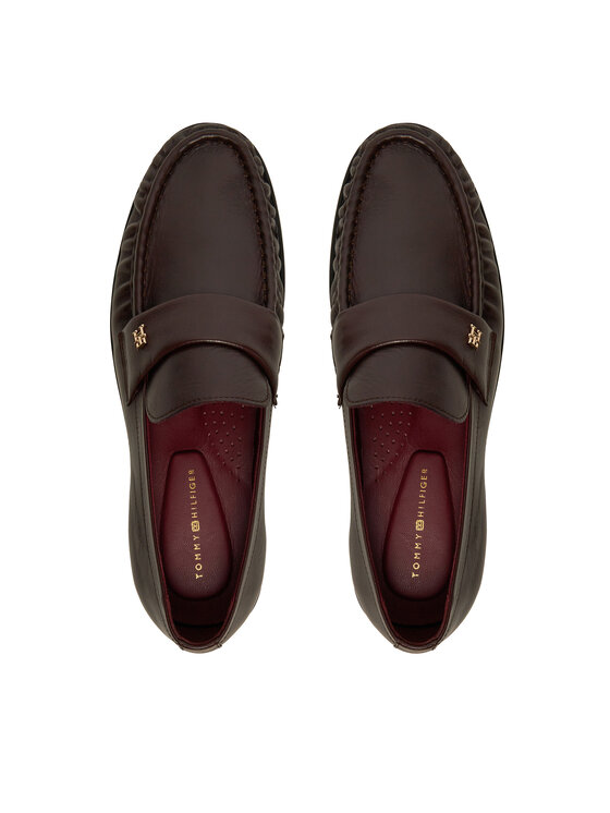 Tommy Hilfiger Tommy Hilfiger Lords Loafer Soft Nappa Pleated Toe FW0FW08362 Vișiniu
