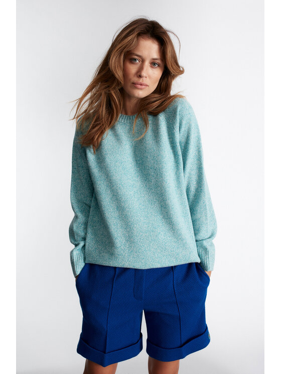B SIDES B SIDES Sweter SUPERPOWER Niebieski Regular Fit