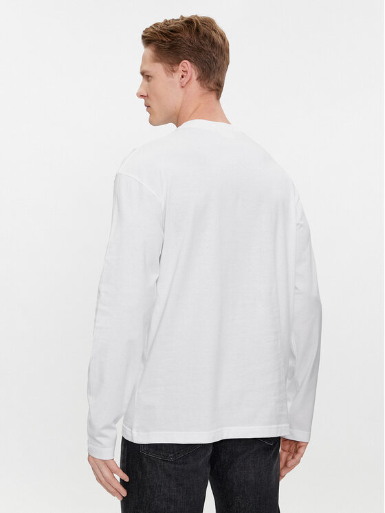 Calvin Klein Calvin Klein Longsleeve K10K111847 Biały Regular Fit