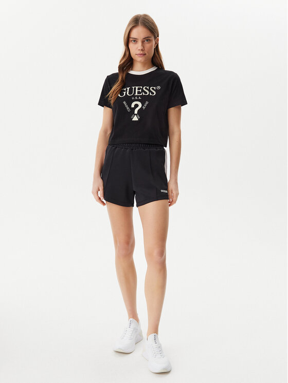 Guess Guess Sportiniai šortai V5GD14 KCRU2 Juoda Relaxed Fit