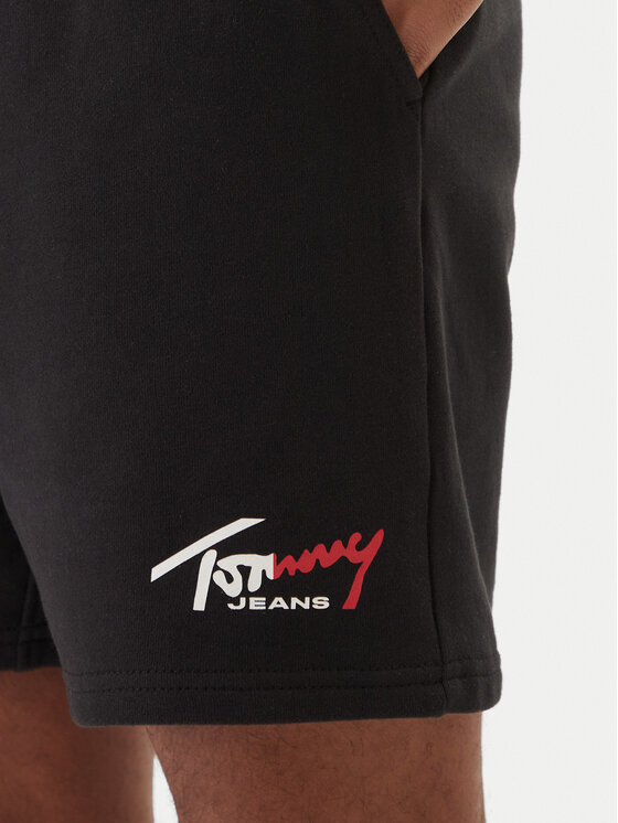 Tommy Jeans Tommy Jeans Sport rövidnadrág Signature DM0DM23017 Fekete Regular Fit
