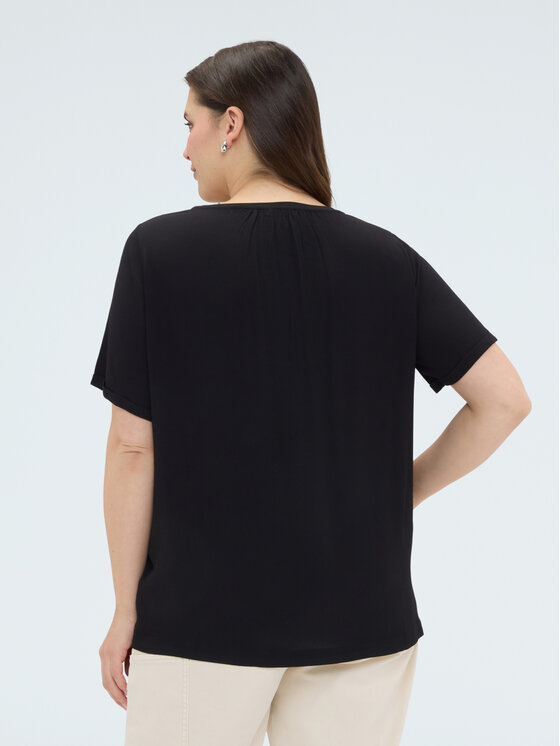 Fiorella Rubino Fiorella Rubino T-Shirt G08XL009106N033 Czarny Regular Fit