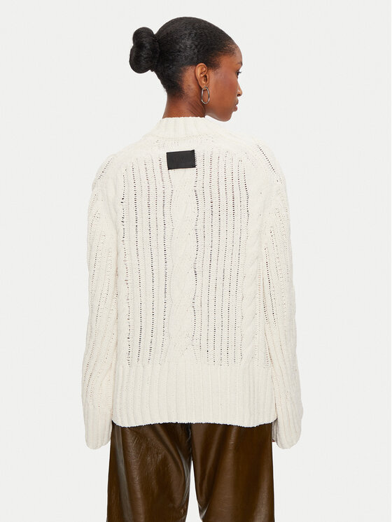REPLAY REPLAY Sweter DK3313.000.G22926 Écru Regular Fit