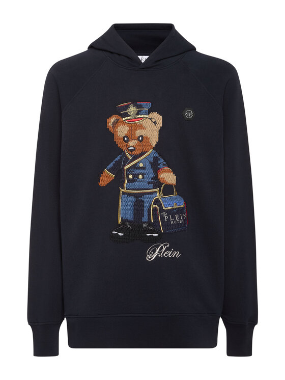 PHILIPP PLEIN PHILIPP PLEIN Bluza 26925 Granatowy Regular Fit