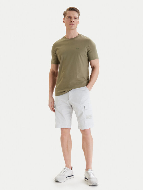 Napapijri Napapijri Σορτς υφασμάτινο N-Horton NP0A4HOS Γκρι Regular Fit