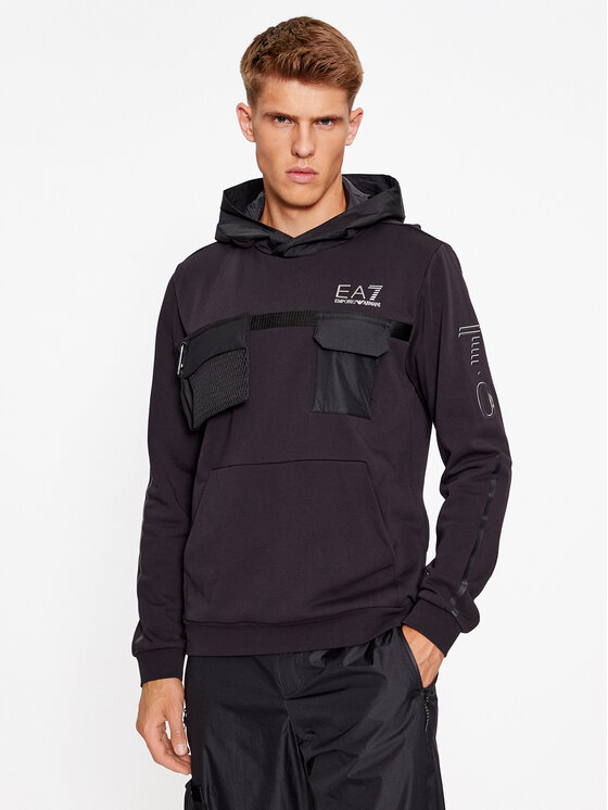 EA7 Emporio Armani Mikina 6RPM88 PJSEZ 1200 Čierna Regular Fit