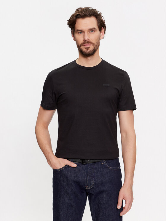 Tricou Smooth Cotton T-Shirt K10K112229 Negru Regular Fit