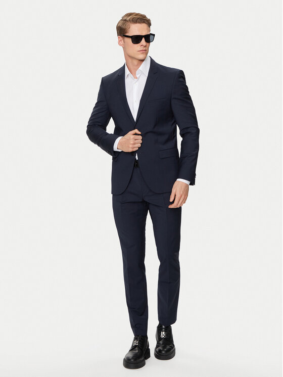 Hugo Oblek 50450994 Tmavomodrá Extra Slim Fit