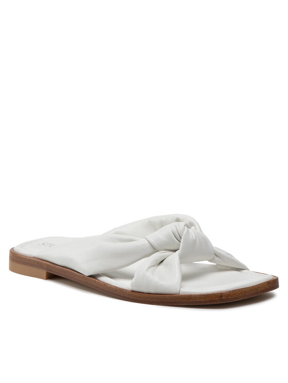 Stuart Weitzman Șlapi Playa Knot Slide SA247 Alb Alb imagine noua