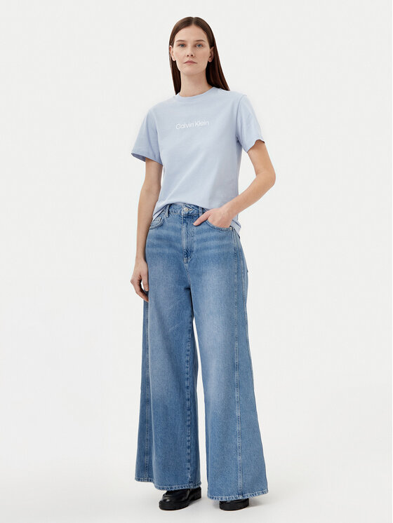 Calvin Klein Calvin Klein Majica Hero Logo K20K205448 Modra Regular Fit