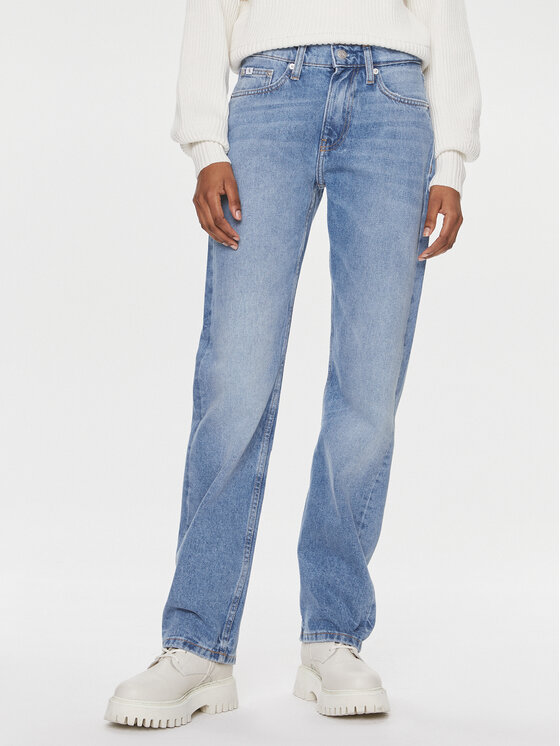 Dámské Jeansy Calvin Klein Jeans, Velikost:30/30, Barva: Modrá, J20J221222
