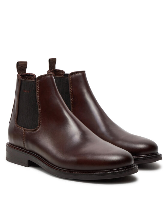 Gant Gant Kotníková obuv s elastickým prvkem 29651757 Hnědá
