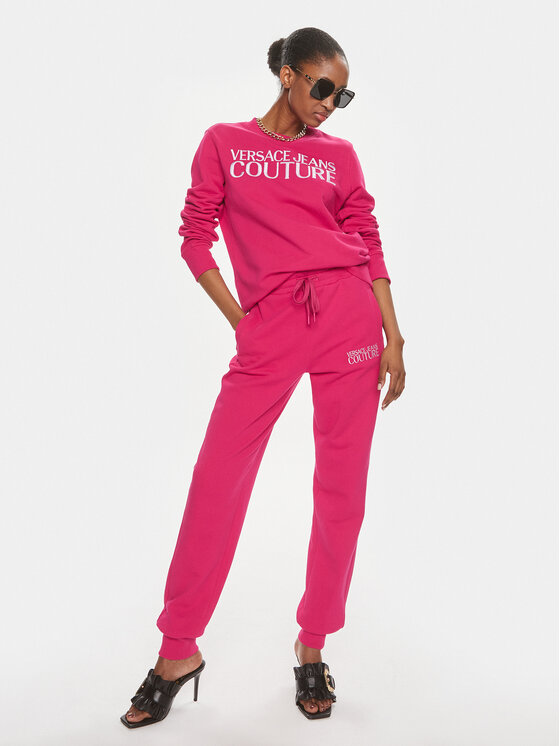 Versace Jeans Couture Versace Jeans Couture Teplákové kalhoty 76HAAT01 Růžová Regular Fit