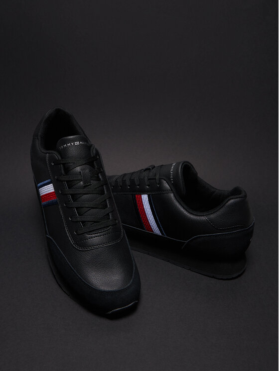 Tommy Hilfiger Tommy Hilfiger Sneakersy Core Eva Runner Corporate Lea FM0FM04397 Čierna
