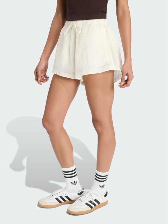 adidas adidas Szorty materiałowe 159070 Biały Loose Fit