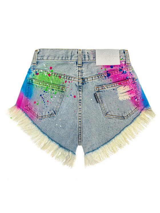 MissDenim MissDenim Szorty jeansowe High Waist Niebieski Regular Fit