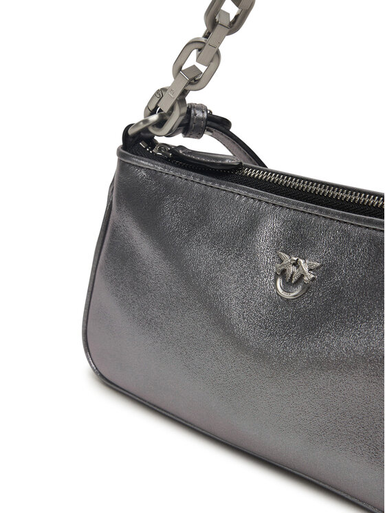 PINKO PINKO Kabelka Half Moon Baguette Mini AI 25-26 PLTT 105069 A2O9 Strieborná
