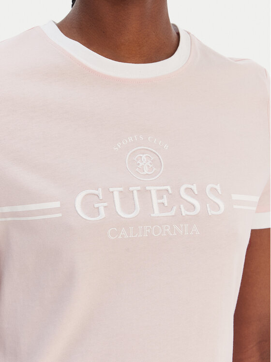 Guess Guess T-Shirt V6GI08 K2975 Różowy Regular Fit