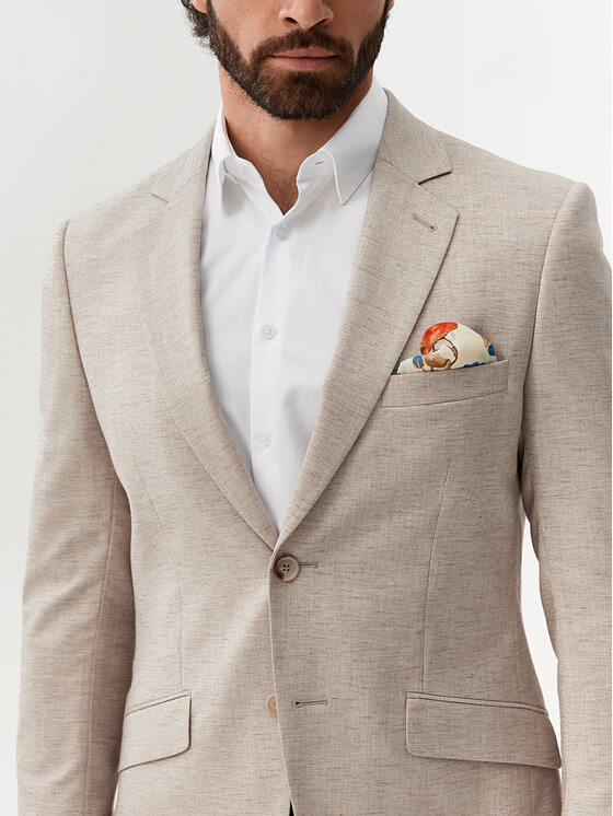 Evenemen Evenemen Garnitur Passa Beżowy Slim Fit