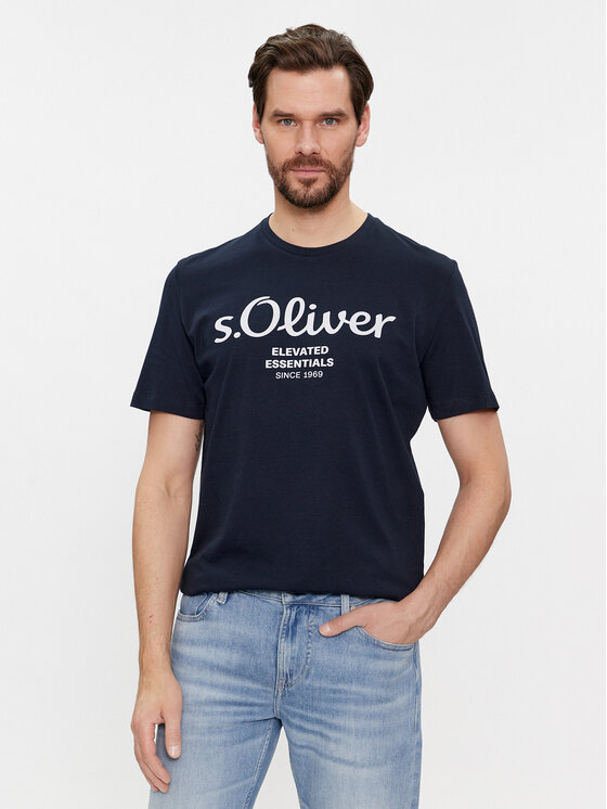 s.Oliver Tričko 2139909 Modrá Regular Fit