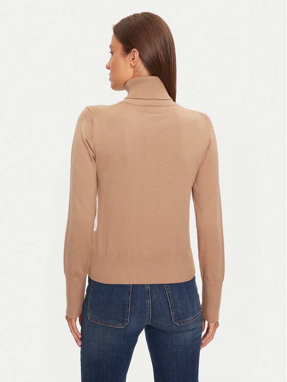 Guess Jeans Guess Jeans Rollkragenpullover W4BR15 Z3HO2 Beige Regular Fit