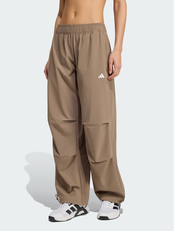 adidas adidas Spodnie materiałowe 156079 Beżowy Loose Fit
