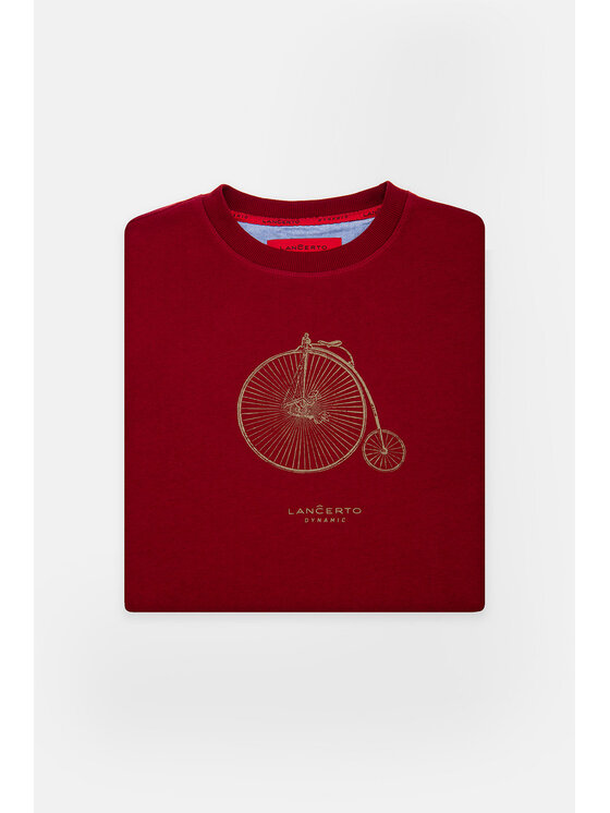 Lancerto Lancerto Bluza Tripp Bordowy Regular Fit