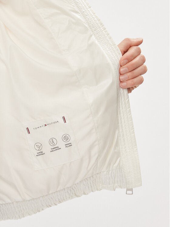 Tommy Hilfiger Tommy Hilfiger Vatovaná bunda New York Gloss WW0WW40836 Écru Relaxed Fit