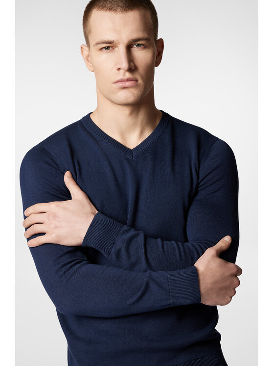 Próchnik Próchnik Sweter PM6 SW073223000120 Granatowy Regular Fit