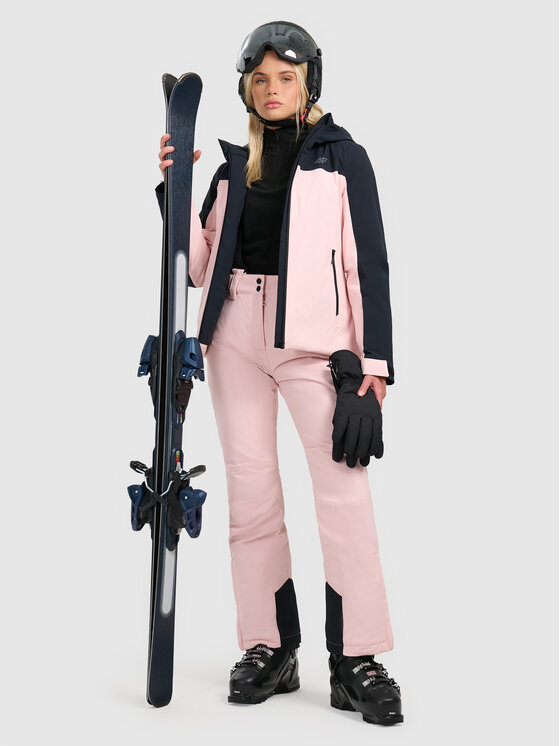 4F 4F Spodnie narciarskie SKIWEAR Różowy jasny Regular Fit