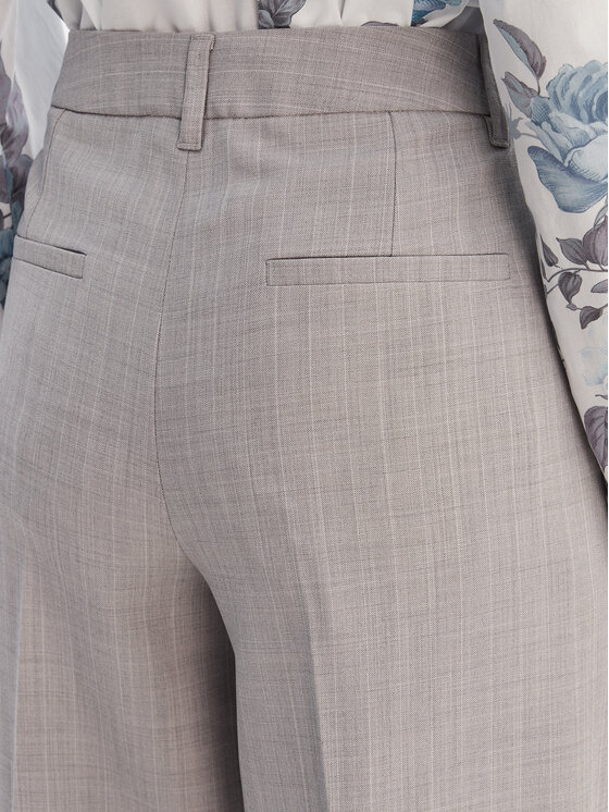 Marella Marella Hlače iz tkanine Giunchi 2613131101 Siva Straight Fit