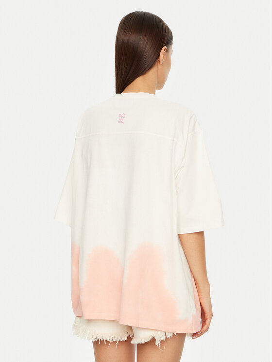 One Teaspoon One Teaspoon Majica Angel 26821 Écru Relaxed Fit