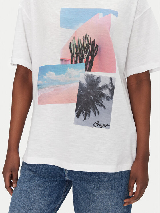 BOSS BOSS Футболка C_Eband_4 50540433 Білий Relaxed Fit