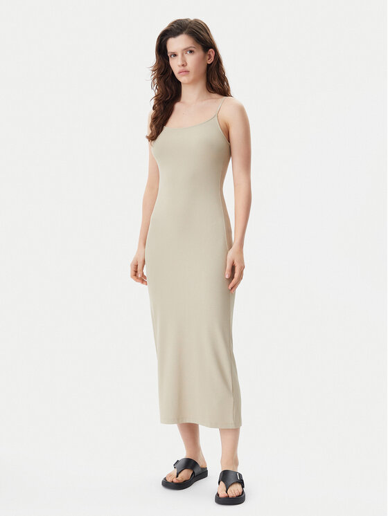 Calvin Klein Jeans Calvin Klein Jeans Sommerkleid Logo J20J225288 Beige Slim Fit