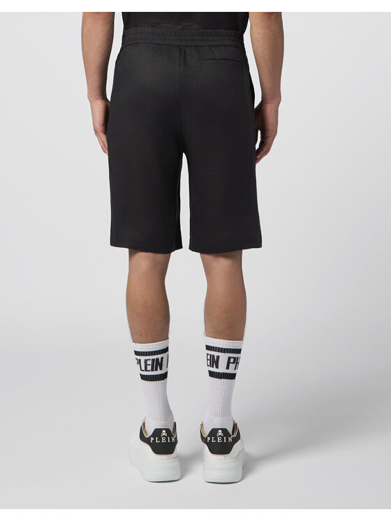 PHILIPP PLEIN PHILIPP PLEIN Szorty materiałowe 30022 Czarny Regular Fit