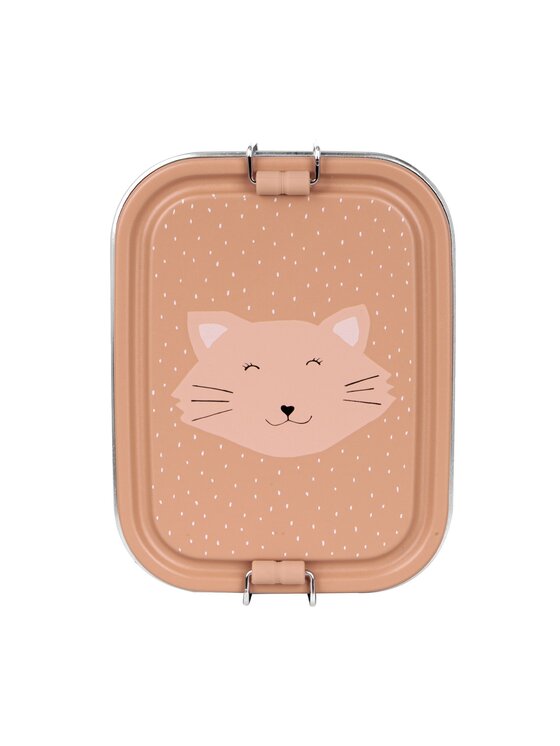 Trixie Baby Trixie Baby Lunchbox Mały stalowy lunch box - Kot Różowy