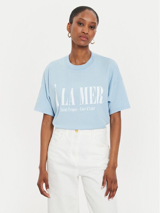 ViCOLO ViCOLO T-Shirt RB0083 Himmelblau Regular Fit
