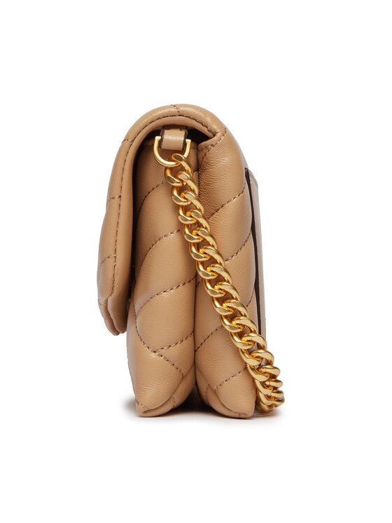 Tory Burch Tory Burch Kabelka Kira Chevron Chain Wallet 90343 Béžová