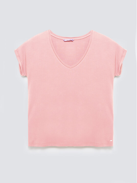 BIG STAR BIG STAR T-Shirt VALERIA Różowy Basic Fit